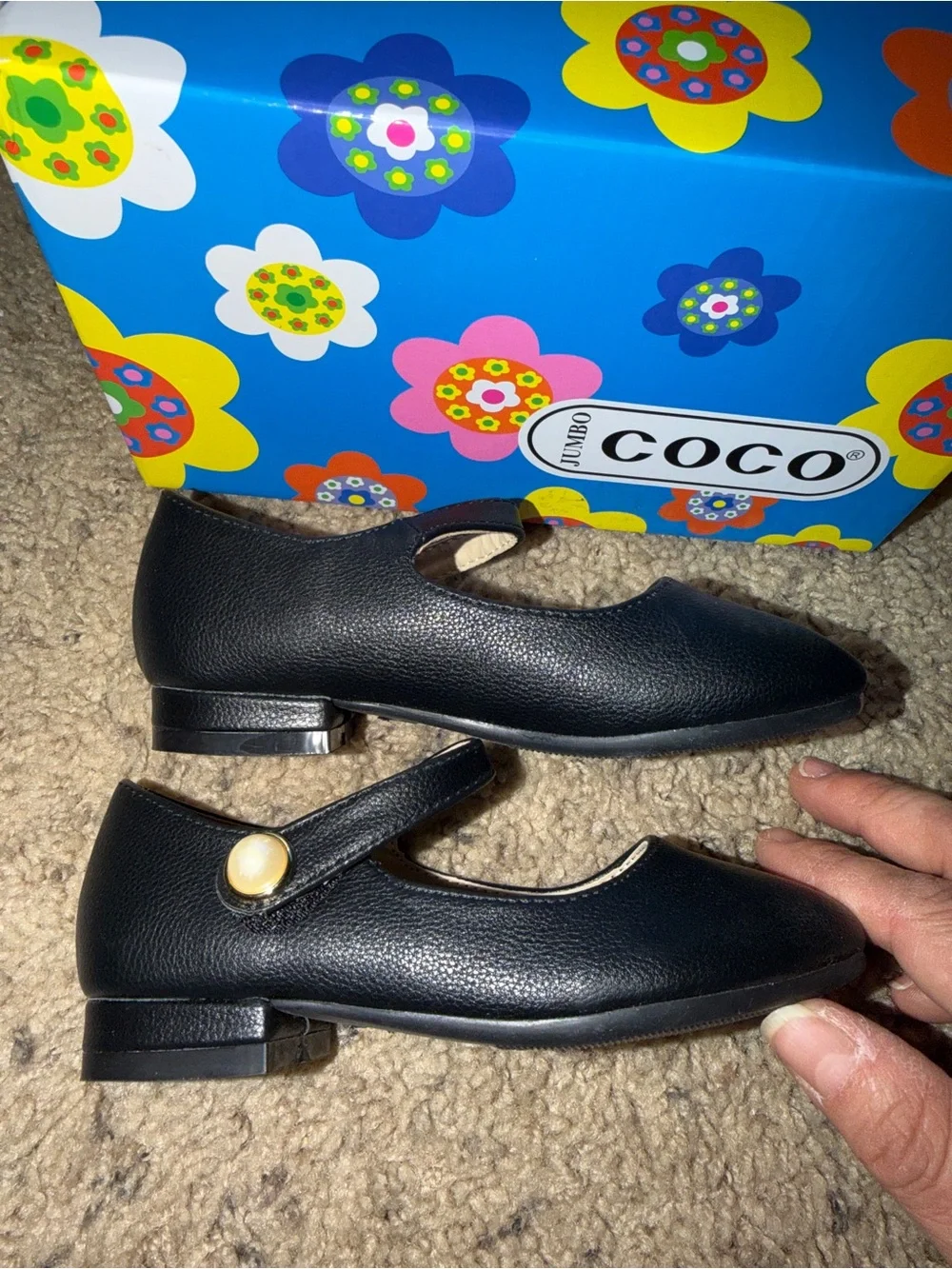 Girls' Coco Black Mary Jane Dress Shoes